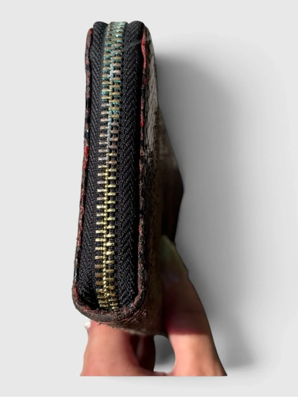 Kurt Geiger RARE Red and Black Snake-Print Long Wallet